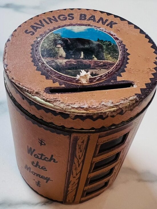Other - Vintage Canadiana "Watch the Money" Souvenir Savings Bank